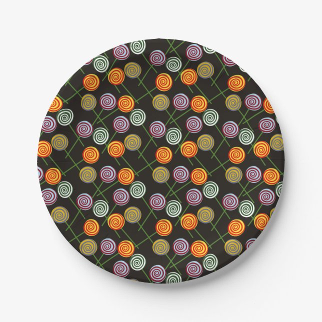 Candy pattern | Lollies pattern | lollipop 52 Paper Plate (Front)