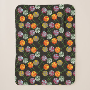 Candy pattern   Lollies pattern   lollipop 52 Sherpa Blanket