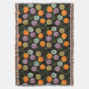 Candy pattern   Lollies pattern   lollipop 52 Throw Blanket
