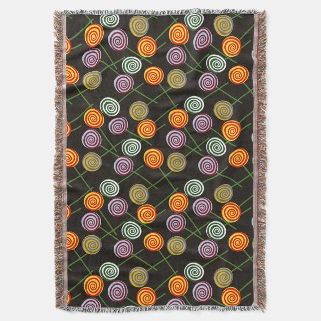 Candy pattern | Lollies pattern | lollipop 52 Throw Blanket (Front Vertical)