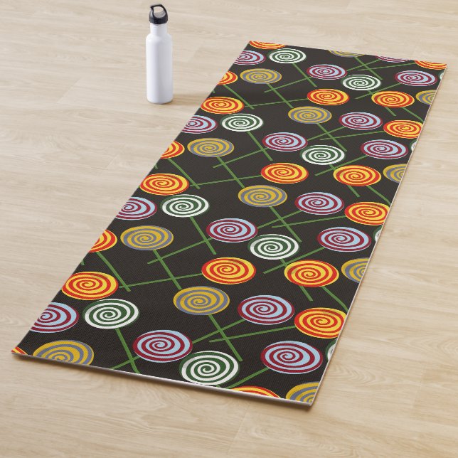 Candy pattern | Lollies pattern | lollipop 52 Yoga Mat (In Situ)