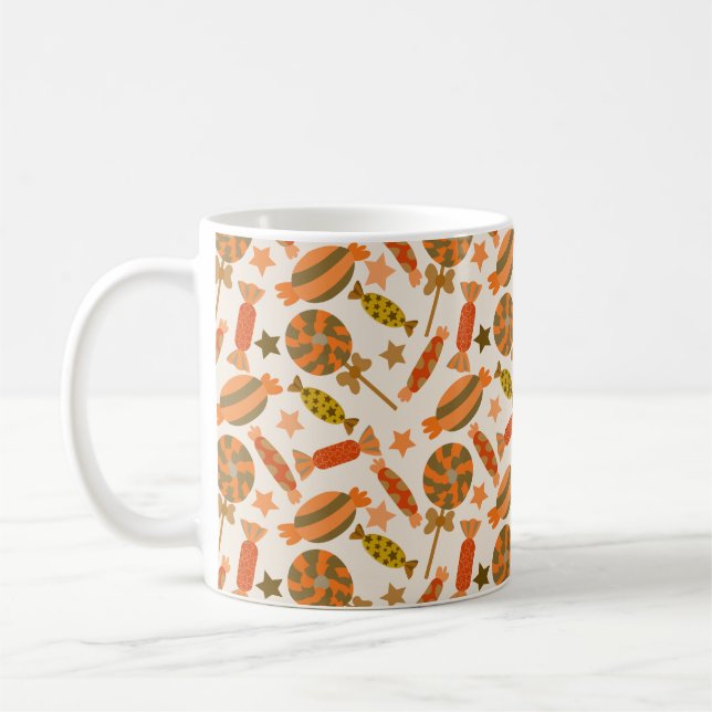 Candy pattern | Lollies pattern | lollipop 54 Coffee Mug (Left)