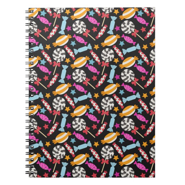 Candy pattern | Lollies pattern | lollipop 56 Notebook (Front)
