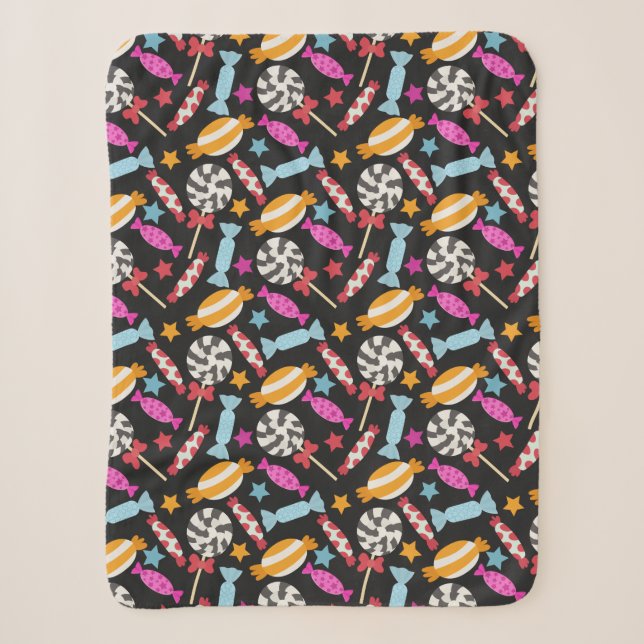Candy pattern | Lollies pattern | lollipop 56 Sherpa Blanket (Front)