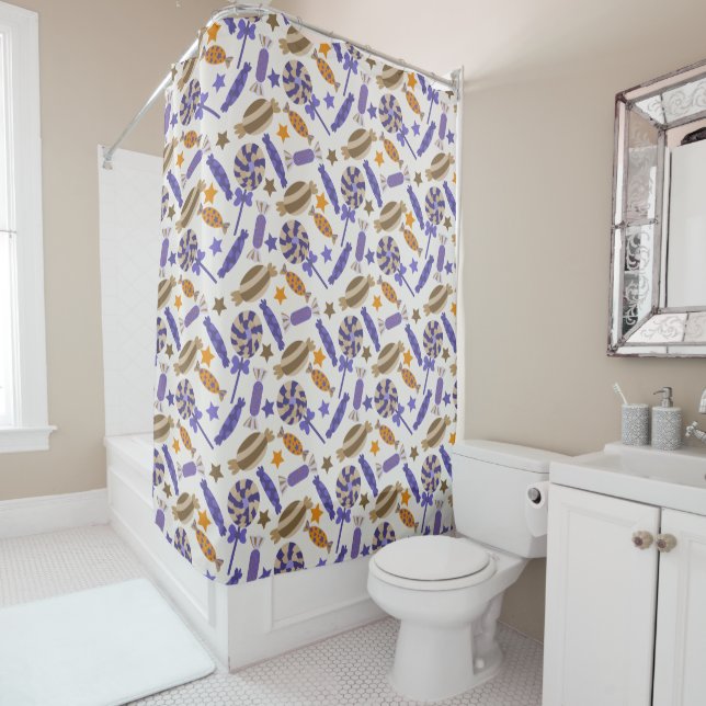 Candy pattern | Lollies pattern | lollipop 57 Shower Curtain (In Situ)