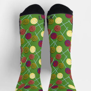 Candy pattern   Lollies pattern   lollipop 58 Canv Socks