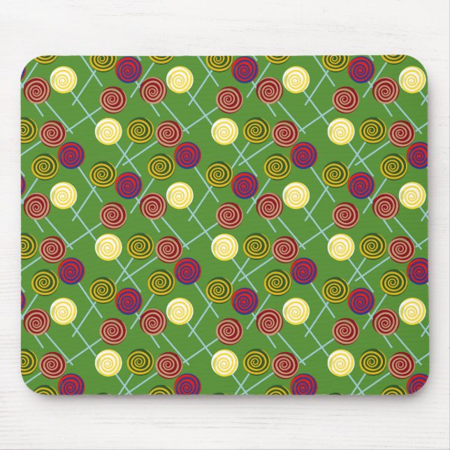 Candy pattern | Lollies pattern | lollipop 58 Mouse Mat (Front)
