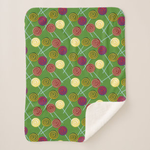 Candy pattern   Lollies pattern   lollipop 58 Sherpa Blanket