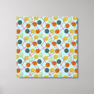 Candy pattern   Lollies pattern   lollipop 5 Canvas Print