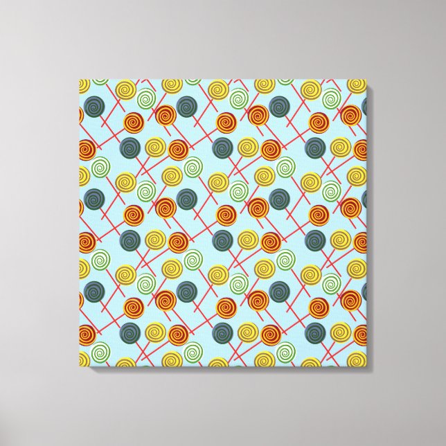 Candy pattern | Lollies pattern | lollipop 5 Canvas Print (Front)