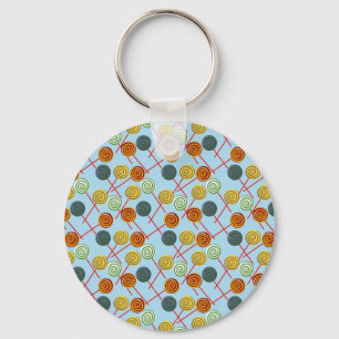 Candy pattern   Lollies pattern   lollipop 5 Key Ring