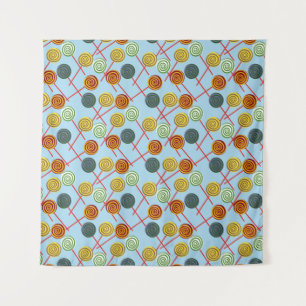 Candy pattern Lollies pattern lollipop 5 Tapestry