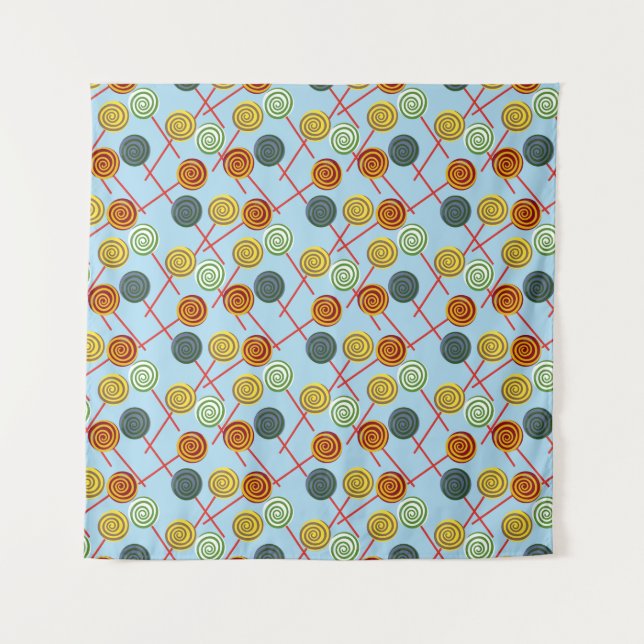 Candy pattern | Lollies pattern | lollipop 5 Tapestry (Front)