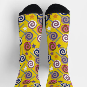 Candy pattern Lollies pattern lollipop 60 Thro Socks