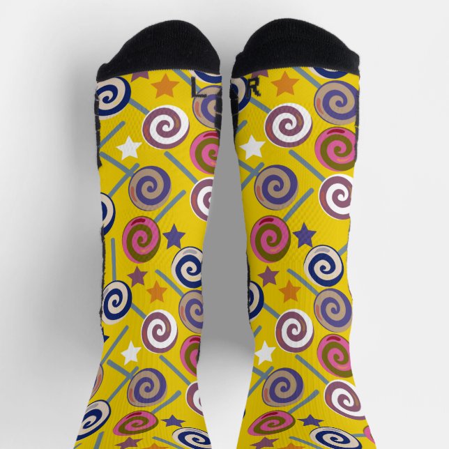 Candy pattern | Lollies pattern | lollipop 60 Thro Socks (Top)