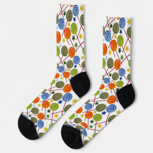 Candy pattern   Lollies pattern   lollipop 61 Bath Socks