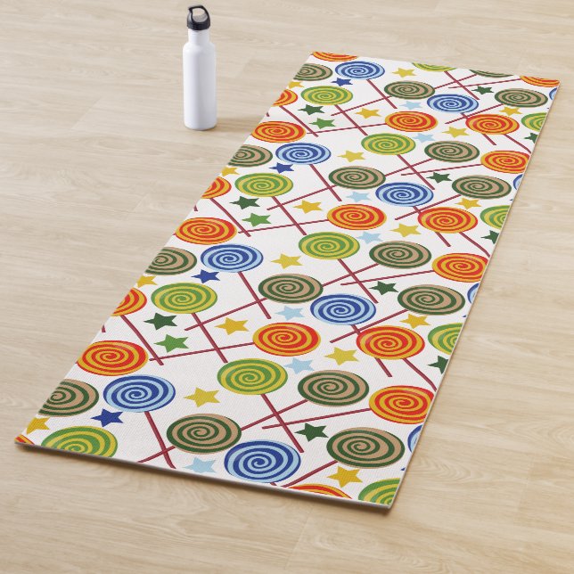 Candy pattern | Lollies pattern | lollipop 61 Yoga Mat (In Situ)