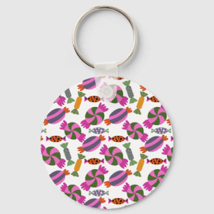 Candy pattern Lollies pattern lollipop 6 Key Ring