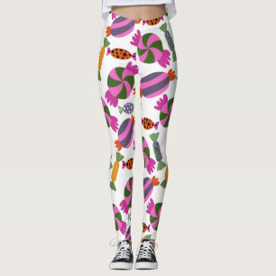 Candy pattern   Lollies pattern   lollipop 6 Leggings