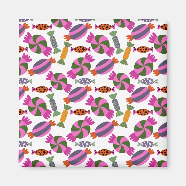 Candy pattern | Lollies pattern | lollipop 6 Magnet (Front)