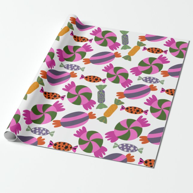 Candy pattern | Lollies pattern | lollipop 6 Wrapping Paper (Unrolled)