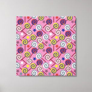 Candy pattern   Lollies pattern   lollipop 7 Canvas Print