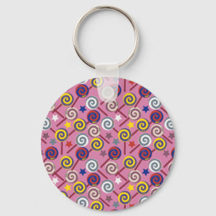 Candy pattern Lollies pattern lollipop 7 Key Ring