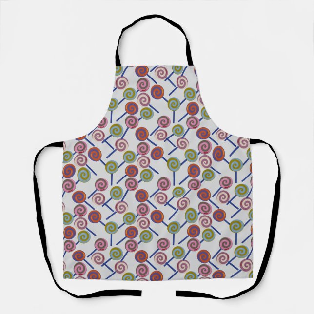 Candy pattern | Lollies pattern | lollipop 8 Apron (Front)