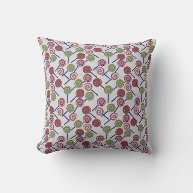 Candy pattern | Lollies pattern | lollipop 8 Cushion (Front)