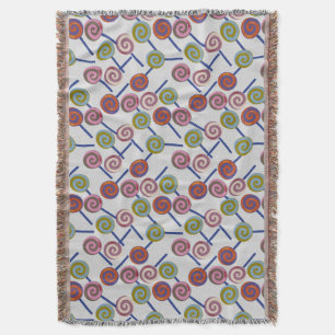 Candy pattern Lollies pattern lollipop 8 Throw Blanket
