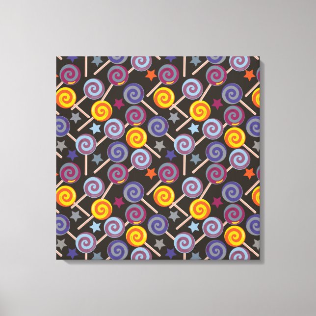 Candy pattern | Lollies pattern | lollipop 9 Canvas Print (Front)