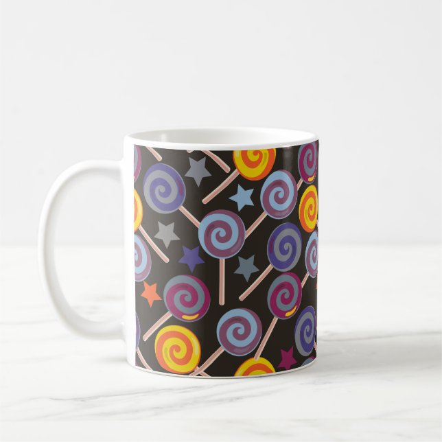 Candy pattern | Lollies pattern | lollipop 9 Coffee Mug (Left)