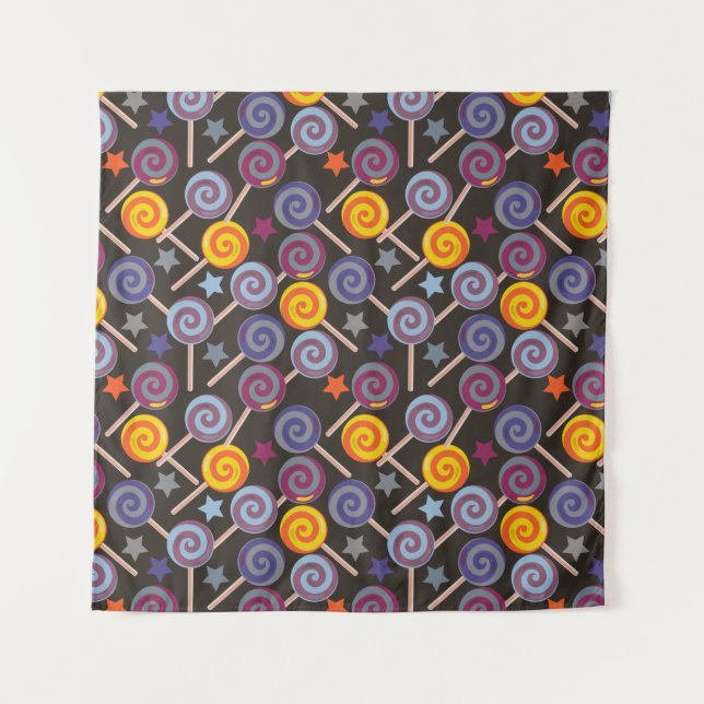 Candy pattern | Lollies pattern | lollipop 9 Tapestry (Front)
