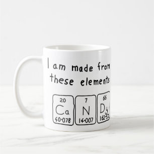 Candy periodic table name mug