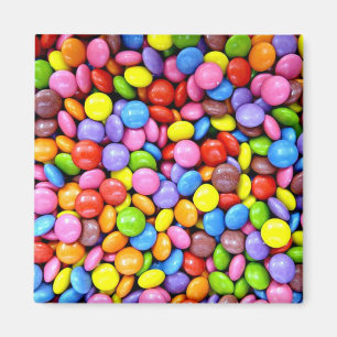 Candy pieces, colourful sweet treats magnet