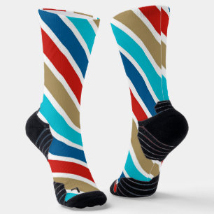 Candy pin Strip-Christmas Contemporary Socks