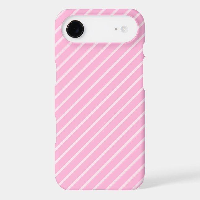 Candy Pink Diagonal Striped Pattern. Case-Mate iPhone Case (Back)