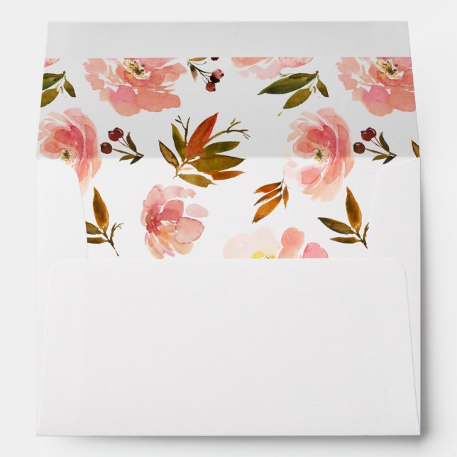 Candy Pink Floral Envelope (Back (Bottom))