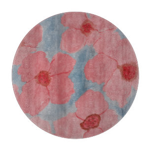 Candy Pink Flowers Chopping Board