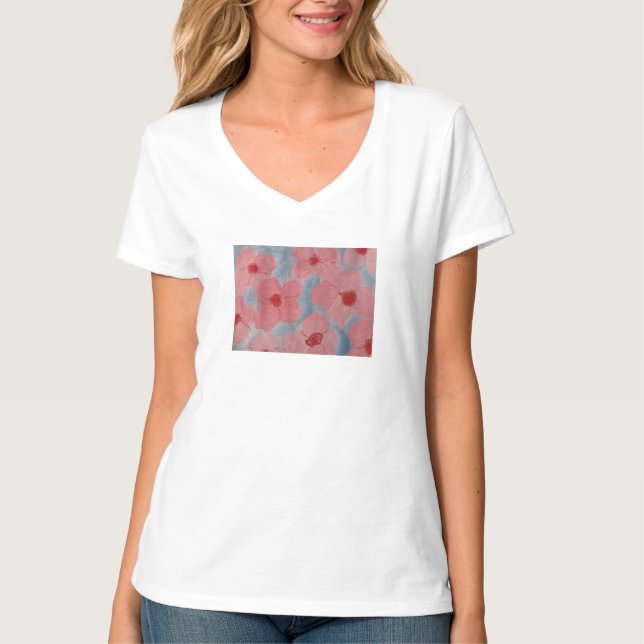 Candy Pink Flowers T-Shirt (Front)