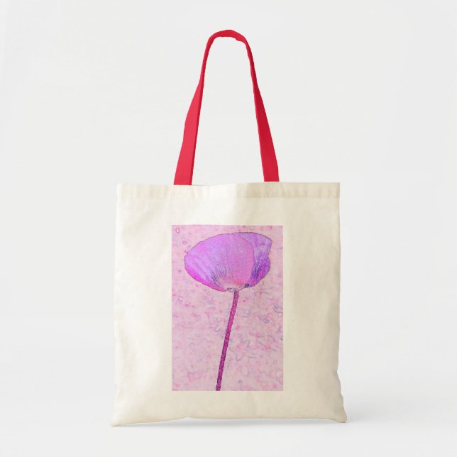 Candy pink poppy ...bag tote bag (Front)