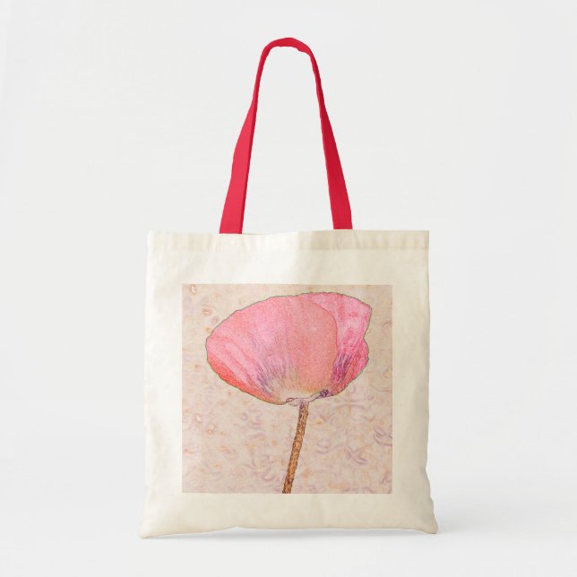 Candy pink poppy ...bag tote bag (Front)