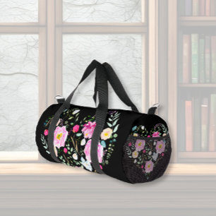 Candy Pink Roses & Heart Duffle Bag