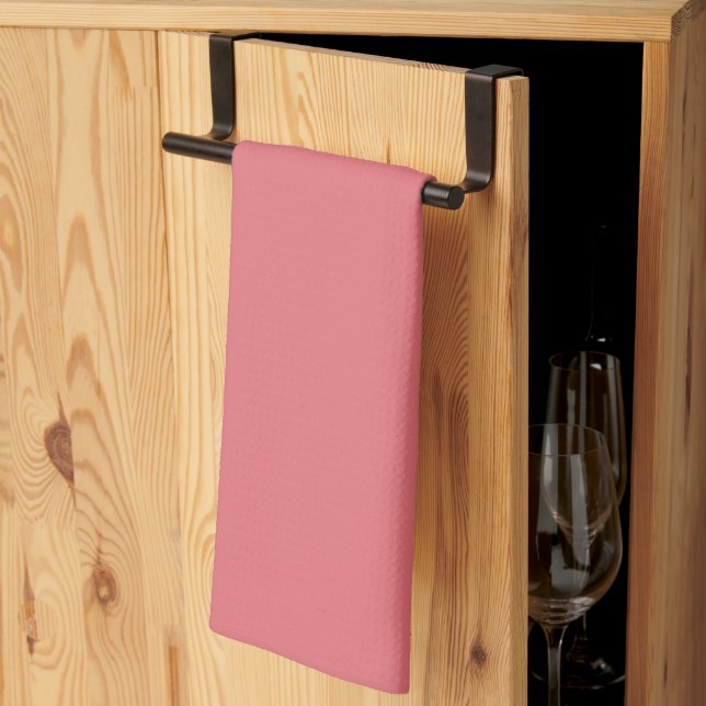 Candy pink (solid colour)  tea towel (Thirds Fold)