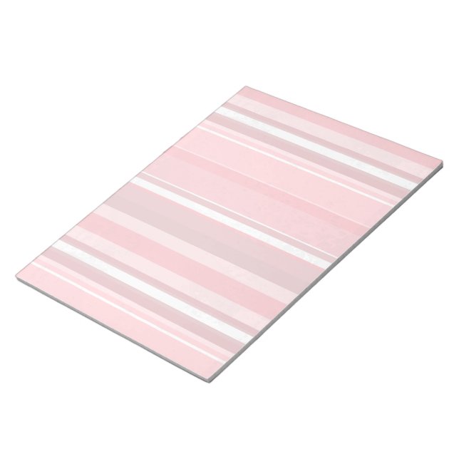 Candy Pink Stripes Notepad (Angled)