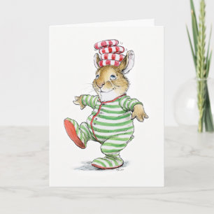 Candy PJ's Bunny Christmas Card