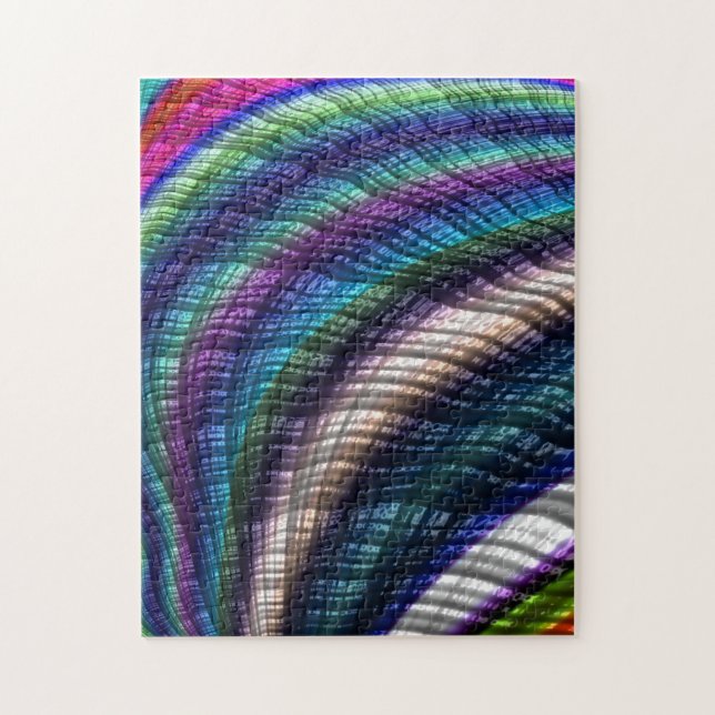 Candy Plaid Fractal Jigsaw Puzzle (Vertical)