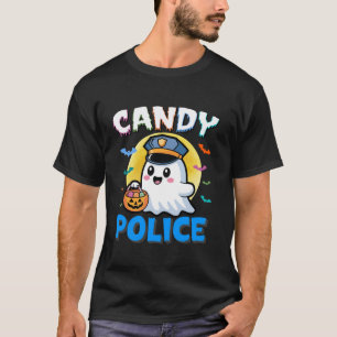 Candy Police Ghost Funny Halloween Ghost Candy Sec T-Shirt