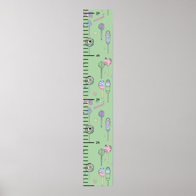 Candy Print Cute  Baby  Growth Chart (Front)