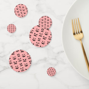 Candy Pumpkin Faces Confetti